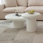 Vandana Astra Zenova Modern Nesting Concrete Coffee Table for Living Rooms