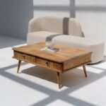 Vandana Astra Arion Wooden Coffee Table for Modern Living Room and Contemporary Décor