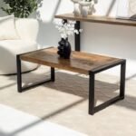 Vandana Zenova Falcon Mango Wood Coffee Table for Modern Living Room and Contemporary Décor