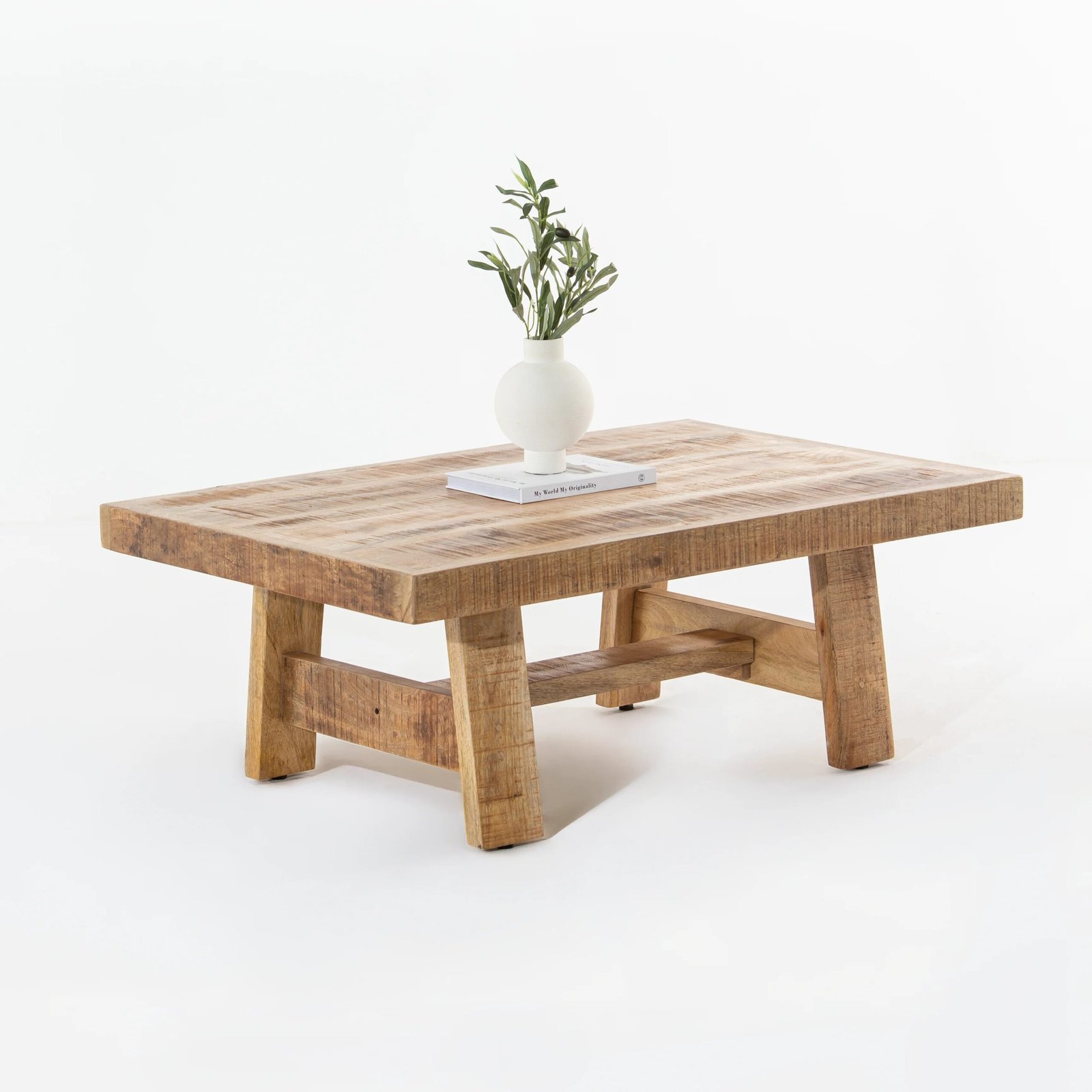 Vandana Zenova Lyra Wooden Coffee Table for Modern Living Room and Contemporary Home Décor Vandana Zenova Lyra Wooden Coffee Table for Modern Living Room and Contemporary Home Décor