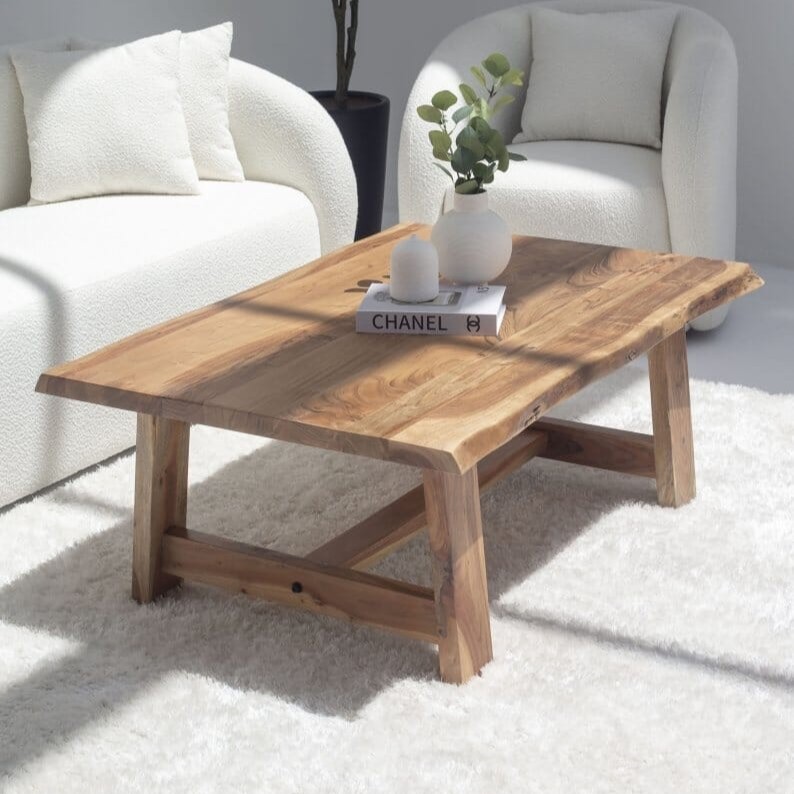 Vandana Zenova Radiant Dark Acacia Coffee Table for Modern Living Room and Contemporary DécorVandana Zenova Radiant Dark Acacia Coffee Table for Modern Living Room and Contemporary Décor Vandana Zenova Radiant Dark Acacia Coffee Table for Modern Living Room and Contemporary Décor
