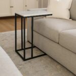 Vandana Zenova Hexa Marble and Metal Coffee Table for Modern Living Room and Contemporary Décor