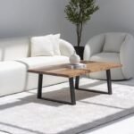 Vandana Zenova Optima Dark Acacia Coffee Table for Modern Living Room and Contemporary Décor
