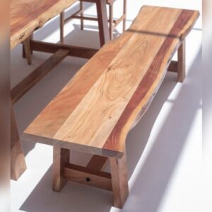 Vandana Falcon Nimbus Dark Acacia Wooden Bench for Stylish Indoor & Outdoor Modern Seating