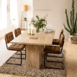 Vandana Solace Flux mango wood dining table