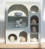 Vandana Altis Pebble Wall Hanging Display Shelves Modern Minimalist Wooden Storage Unit