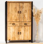 Vandana Aureo Zenova Storage Cabinet Modern Solid Wood Minimalist Home Storage Furniture Design