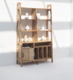 Vandana Altis Mira Wooden Bookshelves Modern Solid Wood Minimalist Storage Furniture Design