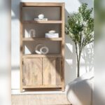 Vandana Altis Radiant Display Shelves Unit Modern Solid Wood Minimalist Storage Furniture Design