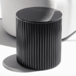 Vandana Orion Vento Side Tables with Black Wooden Base 9 Top Variants Modern Accent Design