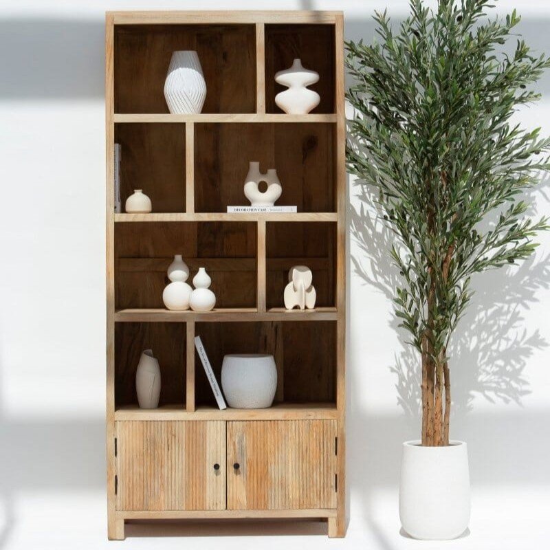 Vandana Merino Astra Mango Wood Bookcase Shelves Modern Solid Wood Storage Furniture Design Vandana Merino Astra Mango Wood Bookcase Shelves Modern Solid Wood Storage Furniture Design