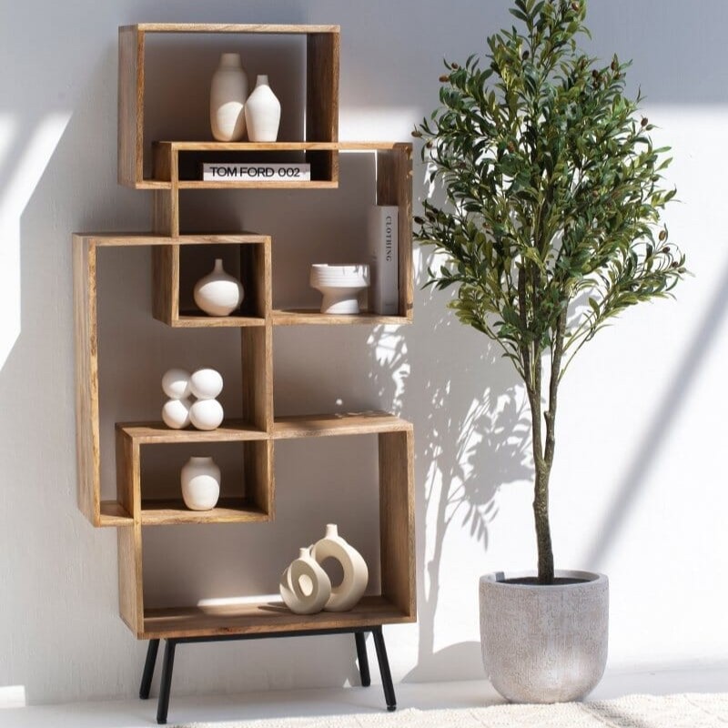 Vandana Merino Zenova Cubes Wooden Bookcase Modern Solid Wood Modular Storage Furniture Vandana Merino Zenova Cubes Wooden Bookcase Modern Solid Wood Modular Storage Furniture