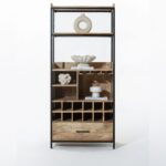 Vandana Merino Novara Standing Wooden Bar Cabinet Modern Solid Wood Storage Furniture Design