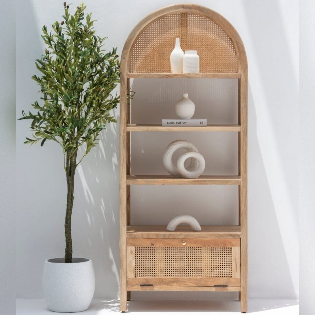 Vandana Merino Elara Wooden Display Shelf Modern Solid Wood Minimalist Storage Furniture Design Vandana Merino Elara Wooden Display Shelf Modern Solid Wood Minimalist Storage Furniture Design