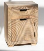 Vandana Orion Cresta Tranquility Wood Bedside Table Modern Solid Wood Nightstand