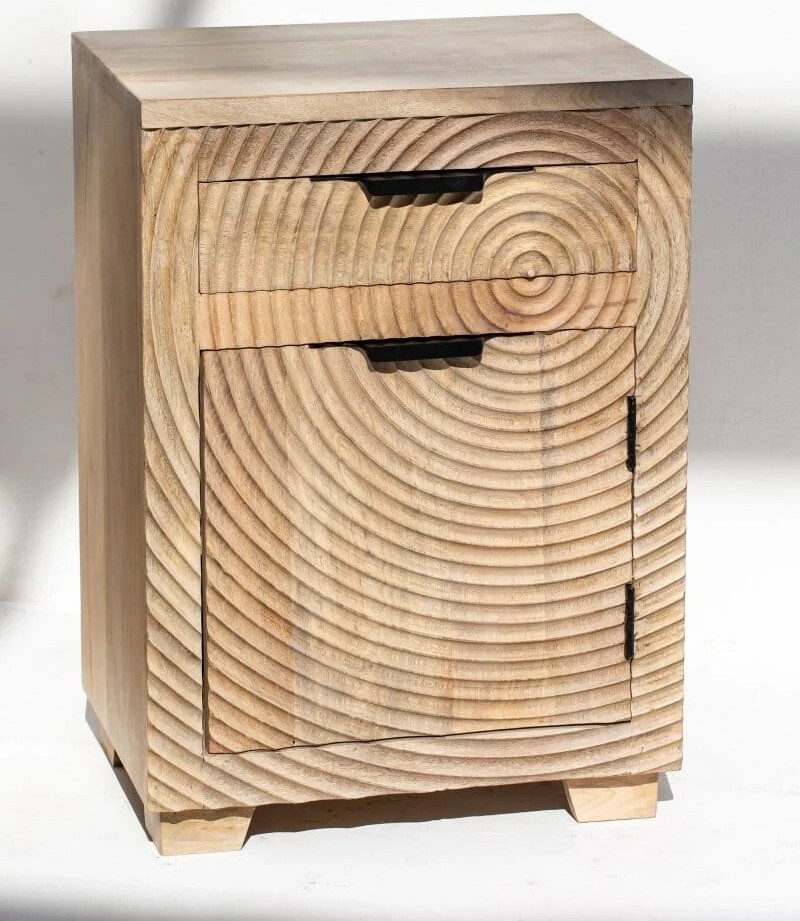 Vandana Orion Cresta Tranquility Wood Bedside Table Modern Solid Wood Nightstand Vandana Orion Cresta Tranquility Wood Bedside Table Modern Solid Wood Nightstand