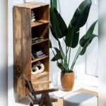 Vandana Merino Vista Rattan Mango Wood Bookcase Shelves Modern Natural Storage Furniture Design