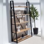 Vandana Vesta Orion Industrial Bookshelves Modern Metal & Wood Storage Furniture Design