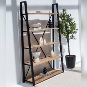 Vandana Vesta Orion Industrial Bookshelves Modern Metal & Wood Storage Furniture Design