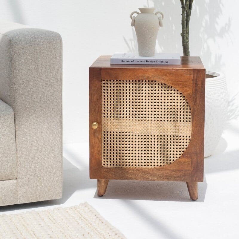 Vandana Orion Falcon Wooden Bedside Table Modern Minimalist Solid Wood Nightstand Vandana Orion Falcon Wooden Bedside Table Modern Minimalist Solid Wood Nightstand