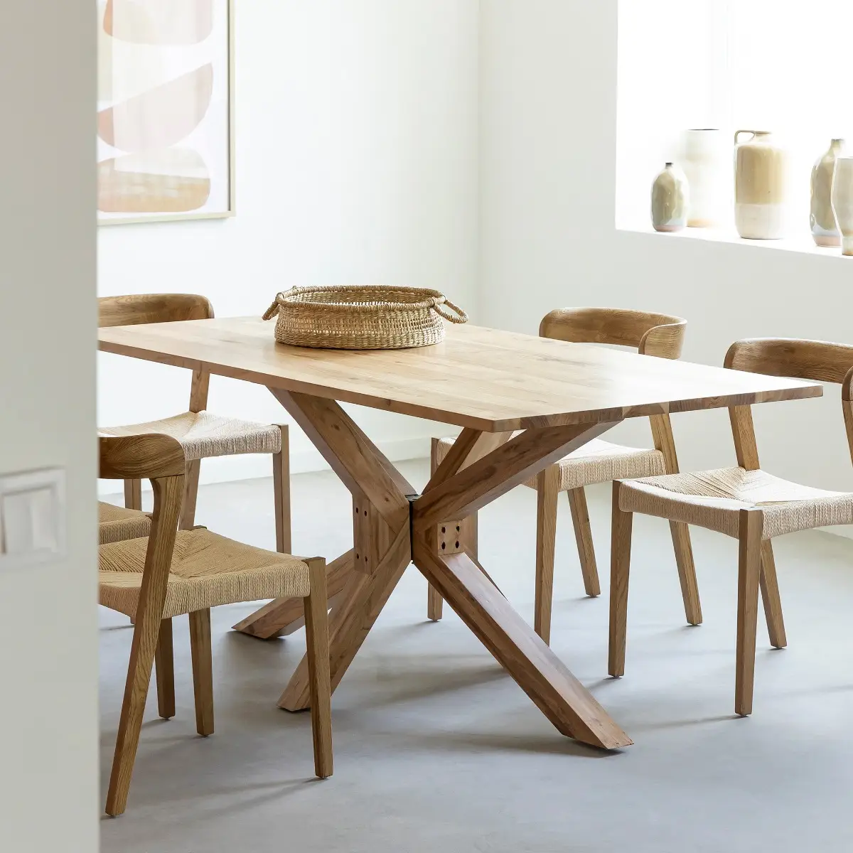 Vandana Solace Aureo rectangular acacia wood dining table Vandana Solace Aureo rectangular acacia wood dining table