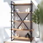 Vandana Vesta Lunaris Mango Wood Bookcase Modern Solid Wood Minimalist Storage Furniture Design