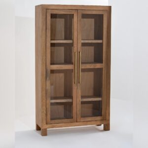 Vandana Vesta Arista Wooden Display Cabinet Modern Solid Wood Minimalist Storage Furniture
