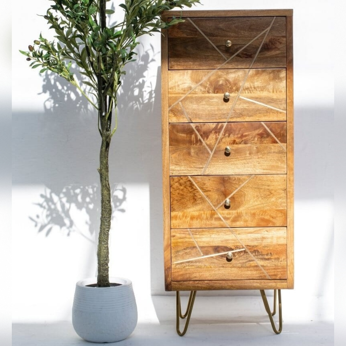 Vandana Vesta Mira Elegance Wood Drawer Chest Modern Solid Wood Bedroom Storage Furniture Vandana Vesta Mira Elegance Wood Drawer Chest Modern Solid Wood Bedroom Storage Furniture