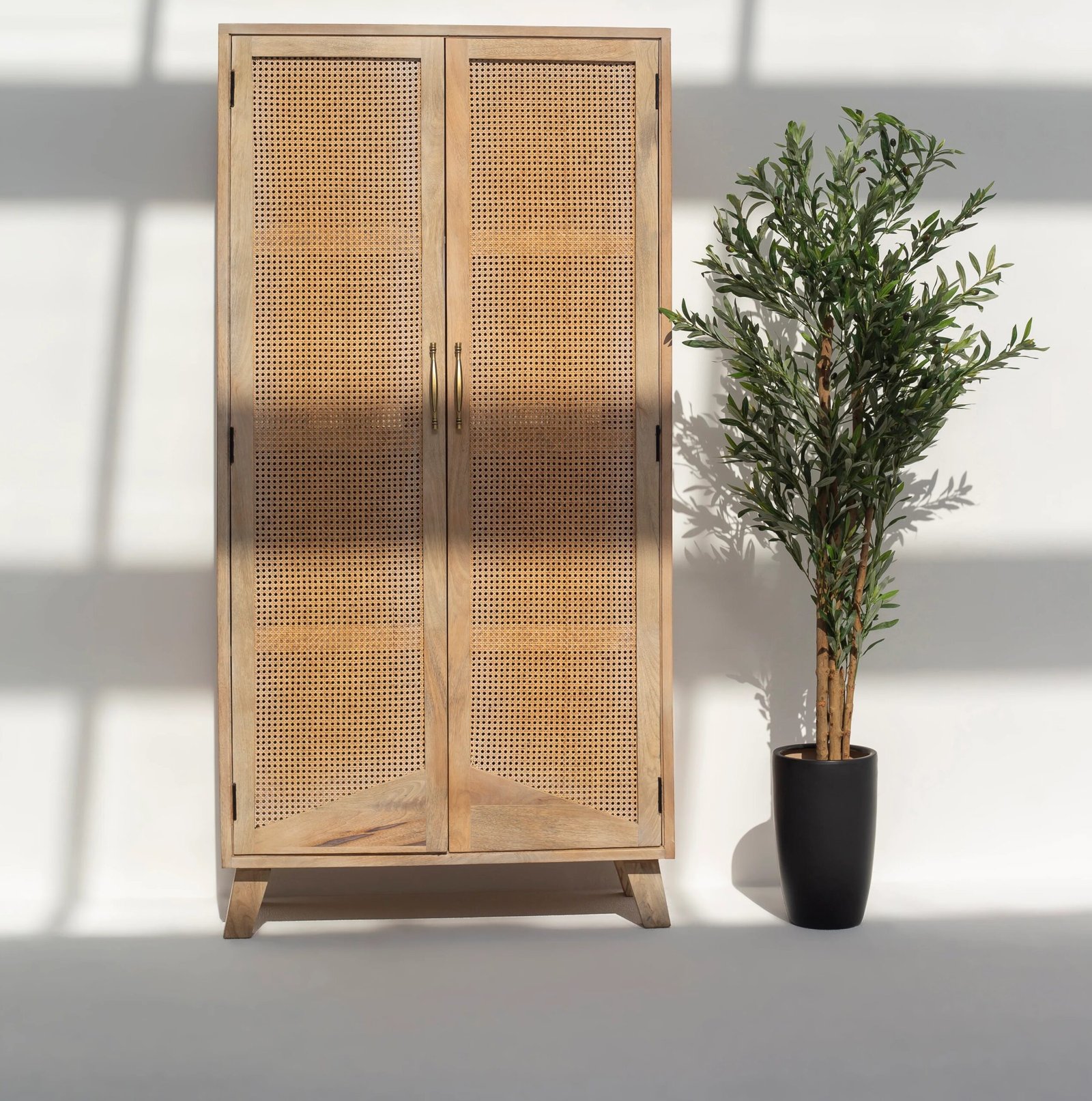 Vandana Vesta Grand Rattan Doors Closet Modern Natural Woven Solid Wood Storage Furniture Vandana Vesta Grand Rattan Doors Closet Modern Natural Woven Solid Wood Storage Furniture
