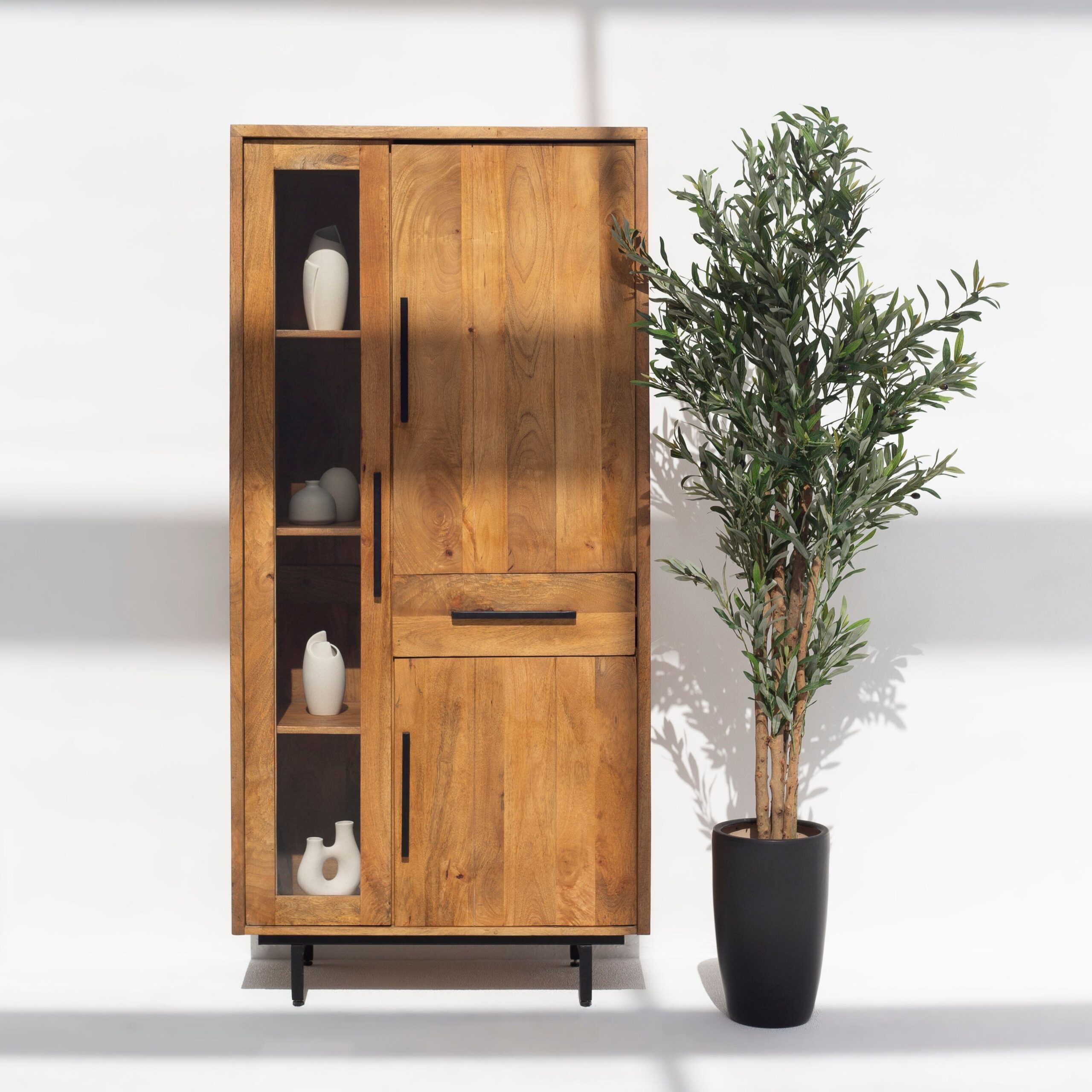 Vandana Aureo Astra Display Cabinet Modern Solid Wood Minimalist Storage Furniture Design Vandana Aureo Astra Display Cabinet Modern Solid Wood Minimalist Storage Furniture Design