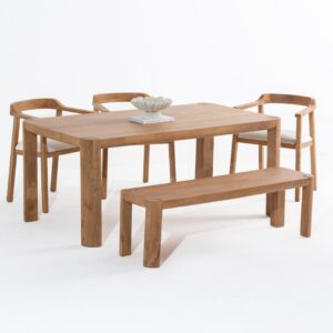 Vandana Zentrix Elara Wooden Dining Table with Solid Handmade Contemporary Design