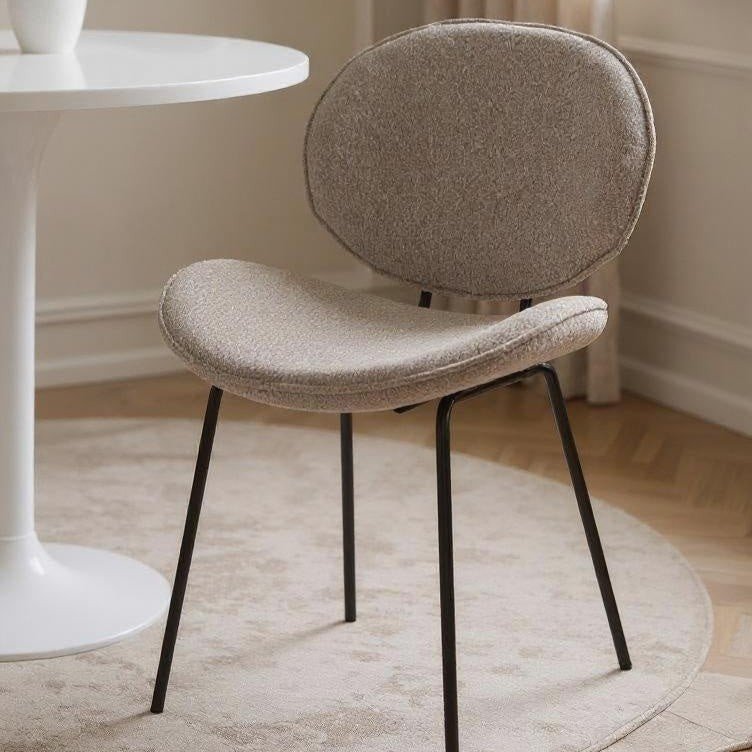 Vandana Zentrix Maxima Greige Boucle Dining Chair with Modern Ergonomic Design and Premium Comfort Vandana Zentrix Maxima Greige Boucle Dining Chair with Modern Ergonomic Design and Premium Comfort