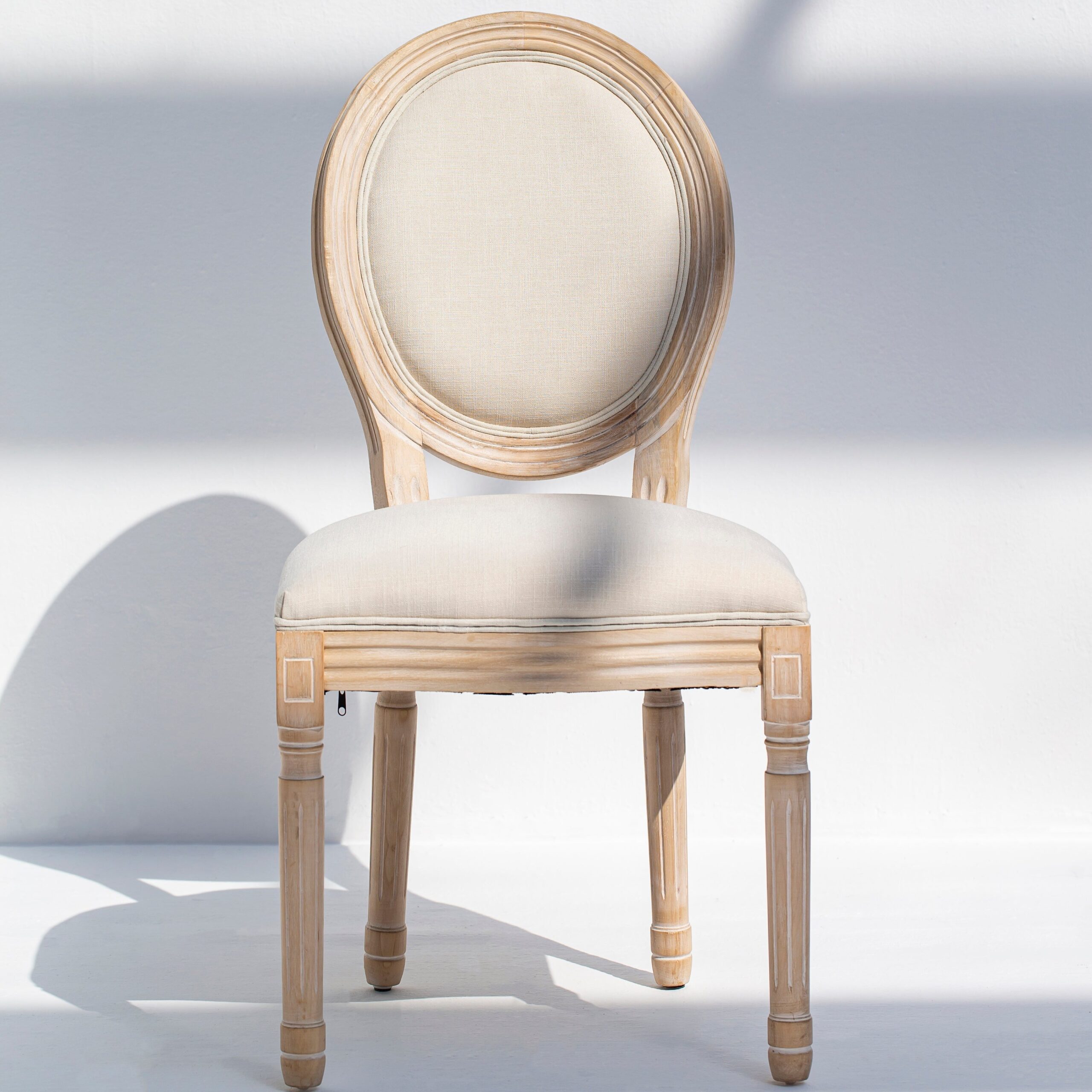 Vandana Zentrix Arion Wood Dining Chair with Off White Seating and Modern Ergonomic Design Vandana Zentrix Arion Wood Dining Chair with Off White Seating and Modern Ergonomic Design