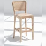Vandana Falcon Lunaris Wooden Bar Stool with Comfortable Seating for Modern Kitchens & Bars