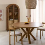 Vandana Solace Zentrix round mango wood dining table