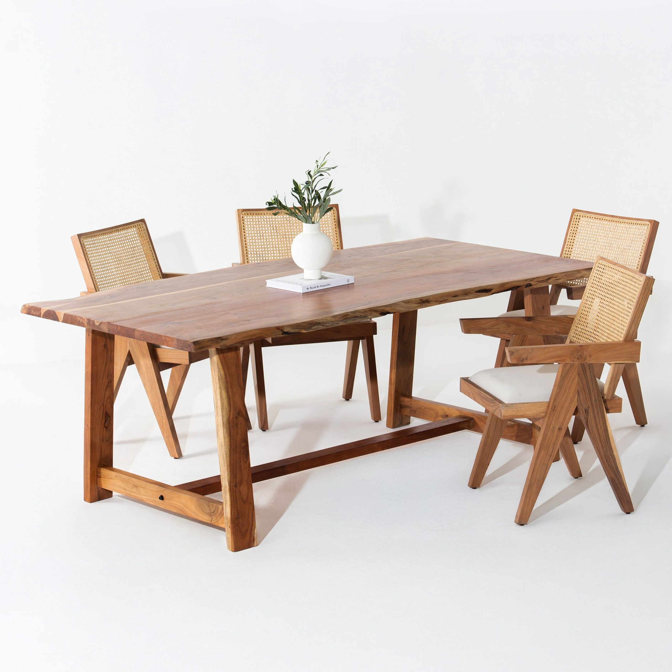 Vandana Zentrix Pebble – Live-Edge Acacia Wood Dining Table Vandana Zentrix Pebble – Live-Edge Acacia Wood Dining Table
