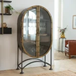 Vandana Maxima Merino black and gold metal bar buffet