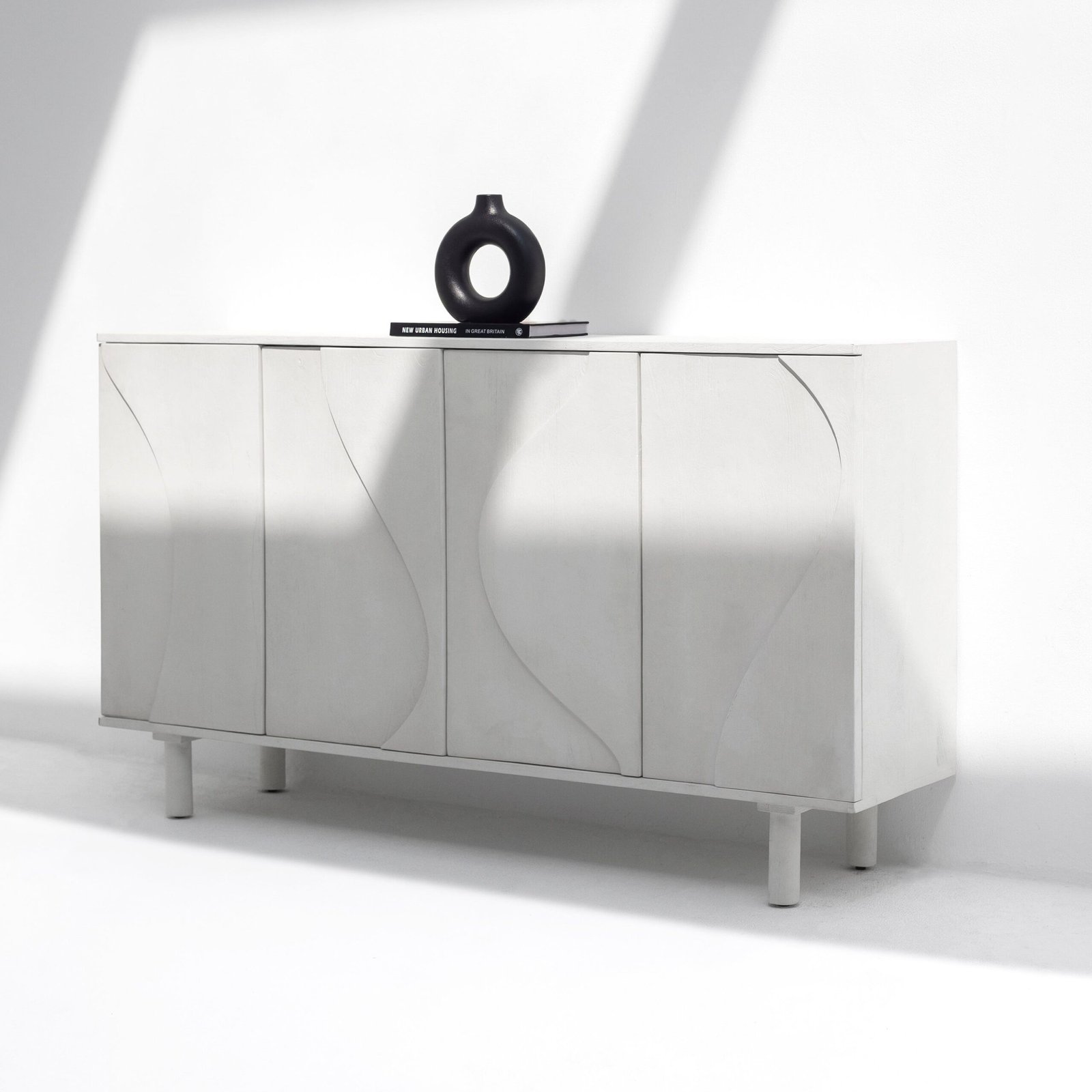 Vandana Falcon Flux Wooden Sideboard with Elegant Storage for Stylish Modern Home Interiors Vandana Falcon Flux Wooden Sideboard with Elegant Storage for Stylish Modern Home Interiors