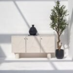 Vandana Pebble Novara Off White Wooden Sideboard for Elegant Stylish Modern Home Interiors