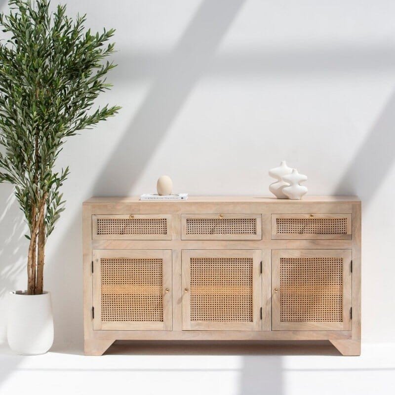 Vandana Pebble Cresta Rattan Sideboard for Stylish Indoor & Outdoor Modern Home Interiors Vandana Pebble Cresta Rattan Sideboard for Stylish Indoor & Outdoor Modern Home Interiors
