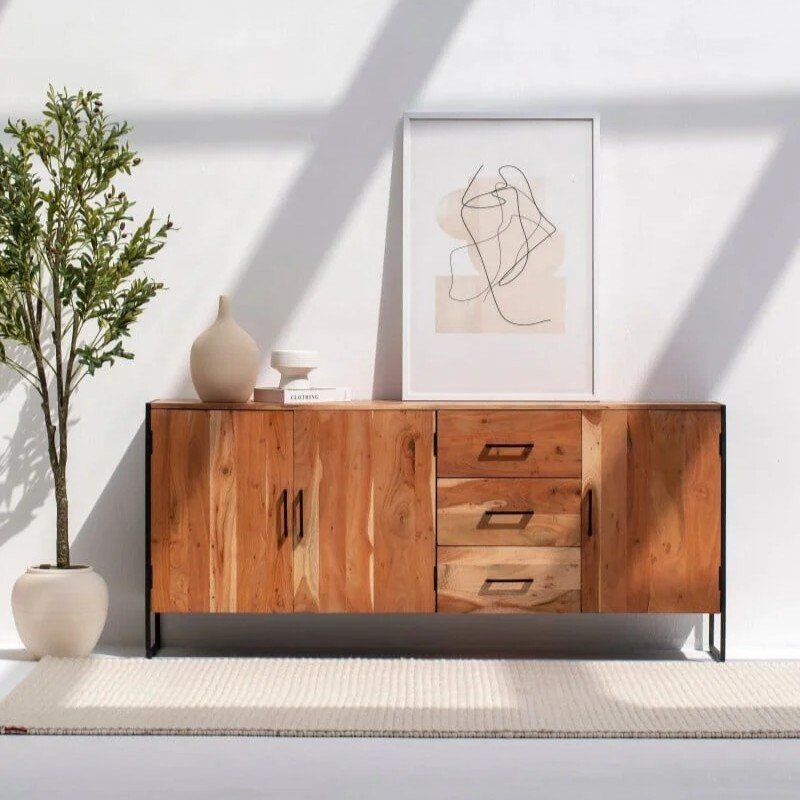 Vandana Pebble Maxima Media Console & Buffet for Stylish Modern Home Interiors & Storage Vandana Pebble Maxima Media Console & Buffet for Stylish Modern Home Interiors & Storage