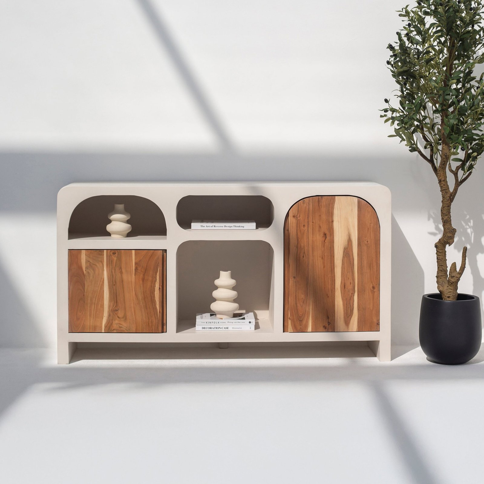 Vandana Pebble Grand Arched Cream Wooden Sideboard for Stylish Modern Indoor & Outdoor Interiors Vandana Pebble Grand Arched Cream Wooden Sideboard for Stylish Modern Indoor & Outdoor Interiors