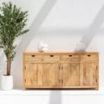 Vandana Arista Merino Wooden Sideboard for Stylish Modern Indoor & Outdoor Home Interiors