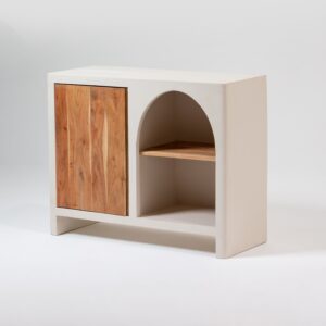 Vandana Arista Lyra Arched Wooden Sideboard for Stylish Modern Indoor & Outdoor Home Interiors