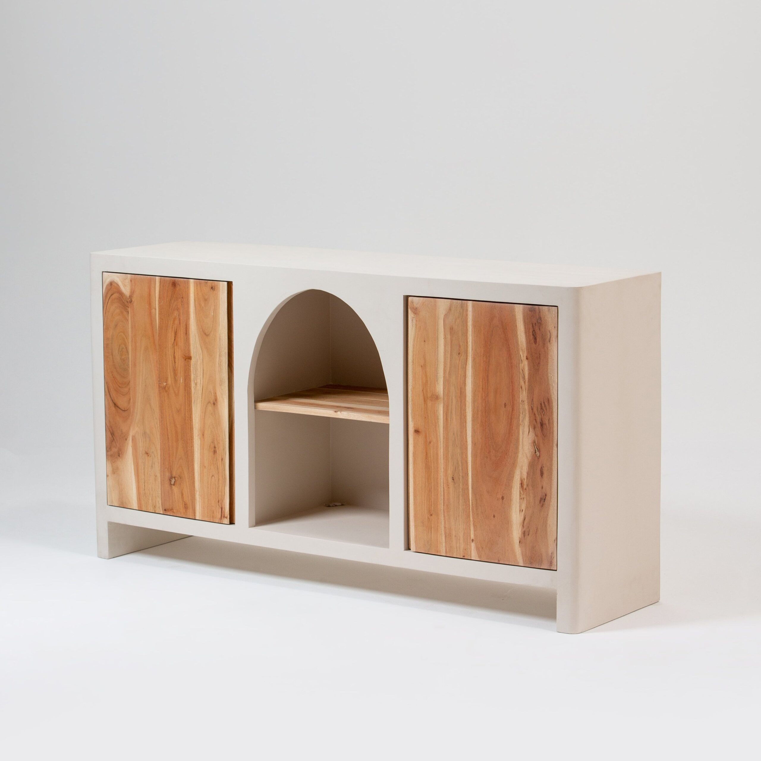Vandana Arista Vertex 2 Doors Arched Wooden Sideboard for Stylish Modern Indoor & Outdoor Interiors Vandana Arista Vertex 2 Doors Arched Wooden Sideboard for Stylish Modern Indoor & Outdoor Interiors