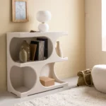 Vandana Maxima Aston painted white wooden bookcase