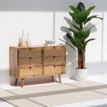 Vandana Arista Sereno Six Drawers Rattan Sideboard for Stylish Modern Indoor & Outdoor Interiors