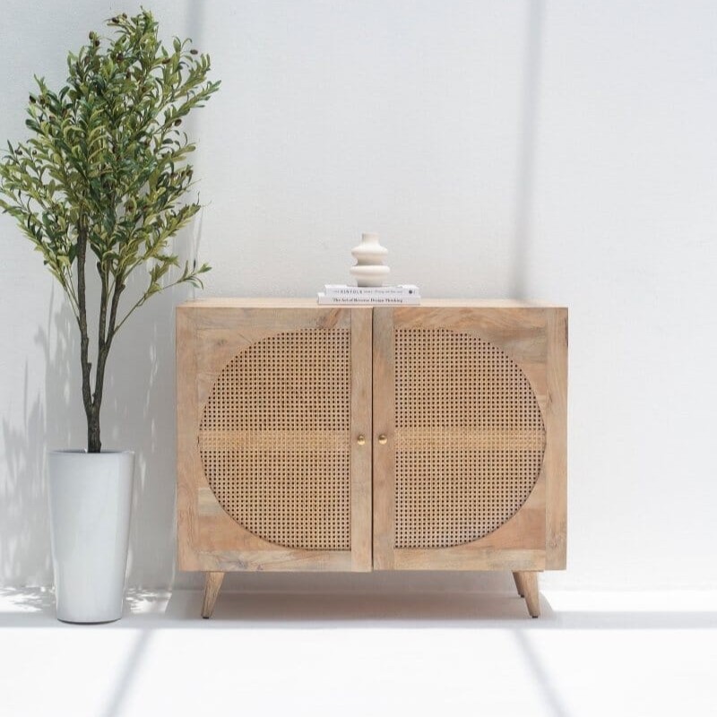 Vandana Arista Prime Rattan Wood Sideboard for Stylish Modern Indoor & Outdoor Home Interiors Vandana Arista Prime Rattan Wood Sideboard for Stylish Modern Indoor & Outdoor Home Interiors