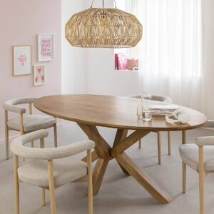 Vandana Solace Nimbusoval mango wood dining table