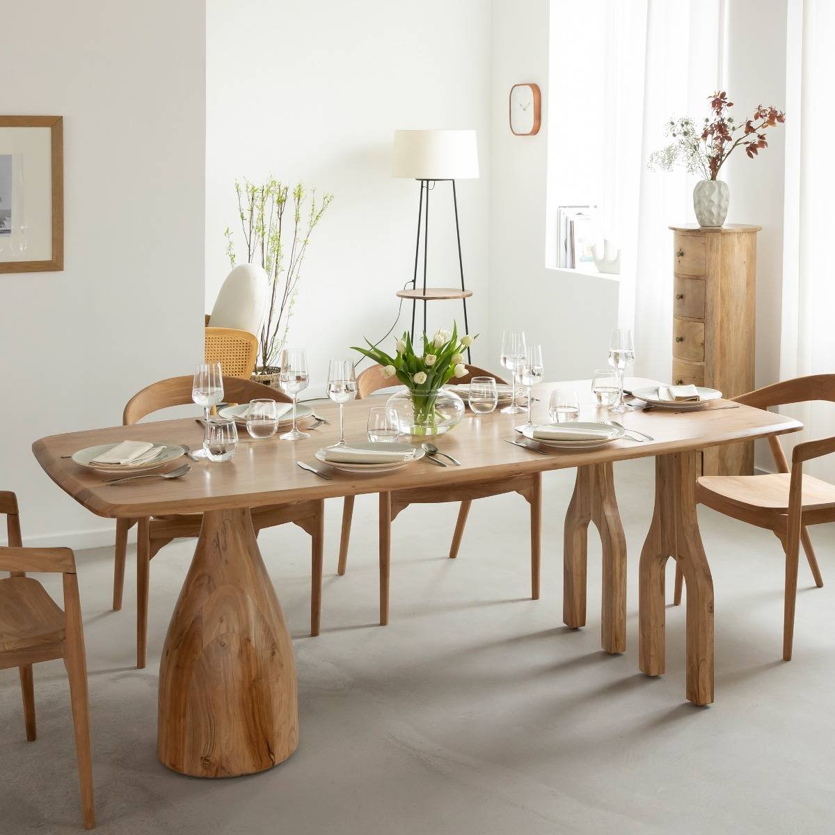 Vandana Nimbus Orion Acacia Wood Dining Table Vandana Nimbus Orion Acacia Wood Dining Table